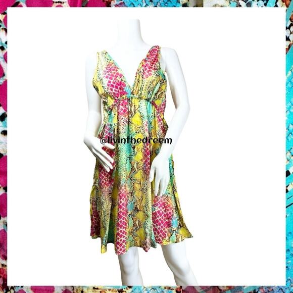 LULI FAMA SMOKE SHOW V Neck Short Dress $140.00 - Picture 4 of 11